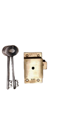 Brass Drawer and Cupboard Lock 50 MM 6 Lever